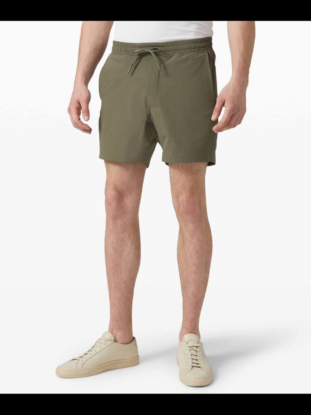 Men's Lululemon Olive Green Bowline 5”Drawstring Shorts